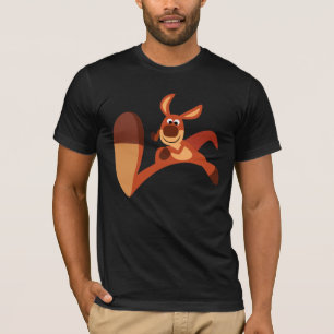 T-shirt "Arrivée !!" Kangourou de dessin animé mignon