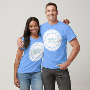 T-shirt Arrondi géométrique en diamant