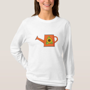 T-shirt Arrosage orange avec tournesol