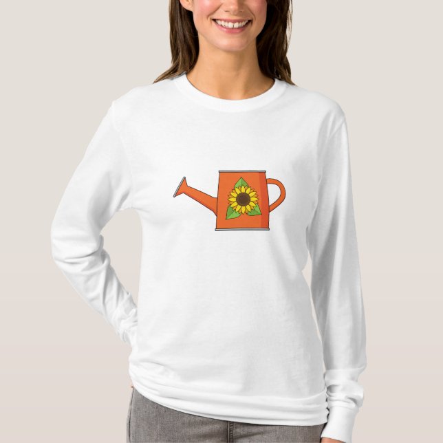 T-shirt Arrosage orange avec tournesol (Devant)