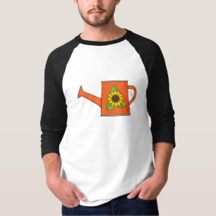 T-shirt Arrosage orange avec tournesol
