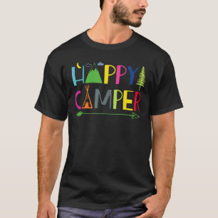 T-shirt Arrow Camper Happy Summer Camp Camping Hommes Femm
