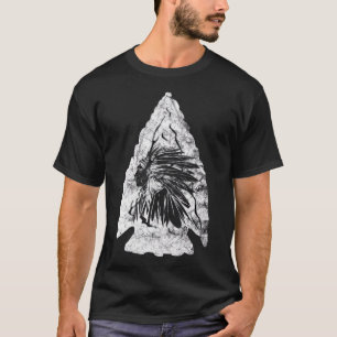 T-shirt Arrowhead Hunter Indian Chief Relic Hunter Native