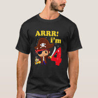 Arrr j'ai 4 ans 4e anniversaire Pirate Enfants Sal