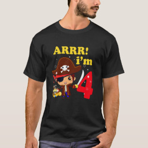 T-shirt Arrr j'ai 4 ans 4e anniversaire Pirate Enfants Sal