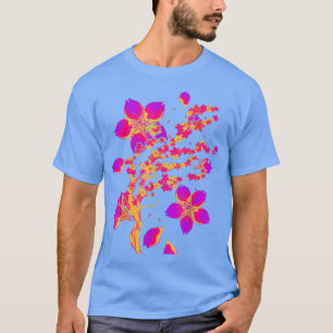 T-shirt Art 80 Art Japon Fleur Sakura Vaporwave Cherry