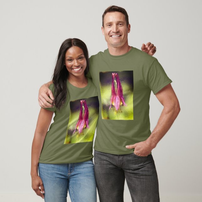 T-shirt Art à colonnes rouge unique (Unisexe)