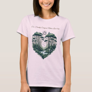T-shirt Art à feuillage persistant de la nature