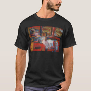 T-shirt Art Abstrait africain - Carrés et cercles