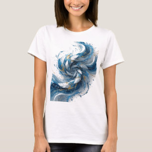 T-shirt ART ABSTRAIT Argenté Witty Design Abstrait