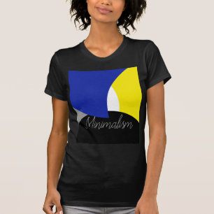 T-shirt Art Abstrait bleu jaune