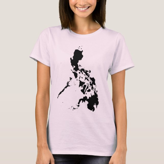T-shirt Art Abstrait - Carte des Philippines (Devant)