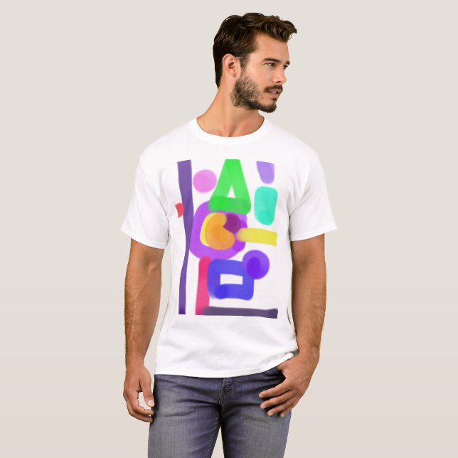 T-shirt Art Abstrait Coloré 14 (Devant entier)