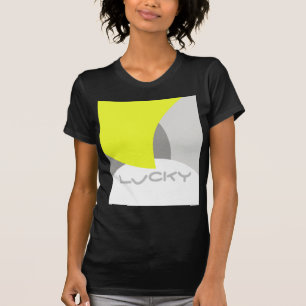 T-shirt Art Abstrait gris jaune blanc