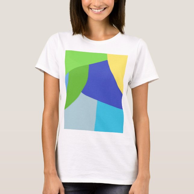 T-shirt art abstrait moderne et coloré (Devant)
