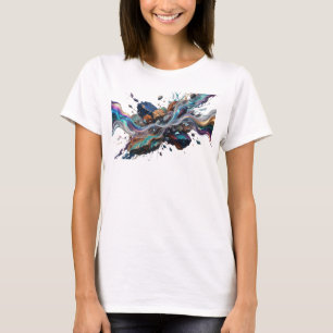 T-shirt Art abstrait sarcelle ART PORTABLE