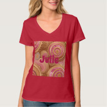 Art AI rose or féminin V-Cou