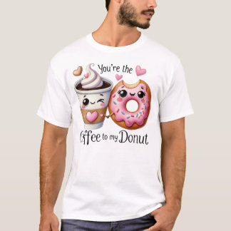 T-shirt Art alimentaire kawaii café et beignet