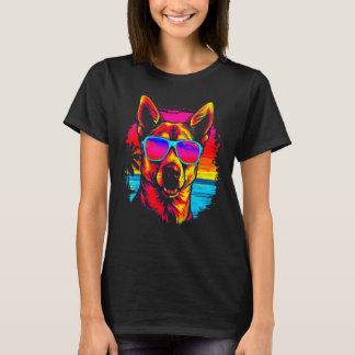 T-shirt Art Allemand Berger Chien Lunettes de soleil été