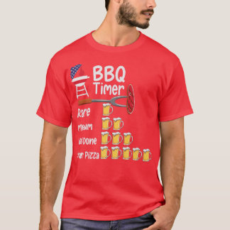 T-shirt Art amusant BBBQ Timer Grillation barbecue grillad