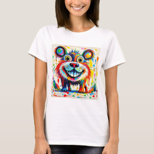 T-shirt Art animal abstrait coloré