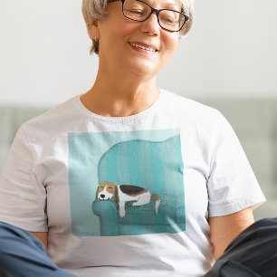 T-shirt Art animal Relaxed mignon heureux du beagle du