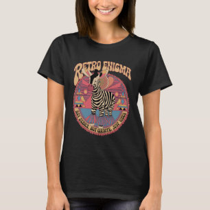T-shirt Art animalier psychédélique rétro Okapi énigmatiqu