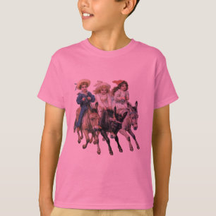 T-shirt Art antique de cheval de poney pour enfants