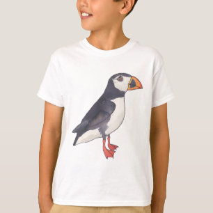 T-shirt art aquarelle de l'espèce d'oiseau Macareux atlant