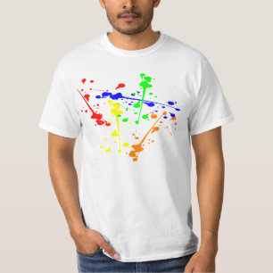 T-shirt Art, art abstrait d'éclaboussure colorée de