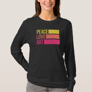 T-shirt Art Artiste Enseignant Artiste Paix Amour