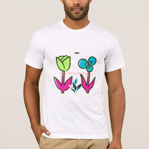 T-shirt Art botanique de fleurs sauvages - Illustration de
