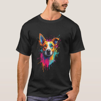 T-shirt Art canin coloré