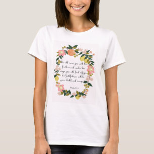 T-shirt Art chrétien de citation - 91:4 de psaume