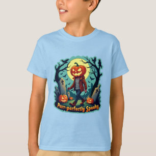 T-shirt Art Citrouille éffrayant : Parfait pour la décorat