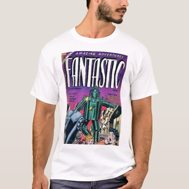 T-shirt Art comique d'âge d'or - fantastique (Devant)