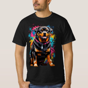 T-shirt Art couleur Rottweiler