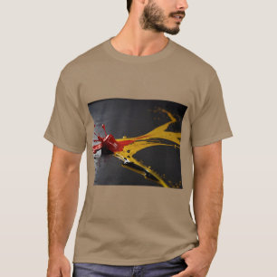 T-Shirt Art Créatif Éclaboussure de Peinture