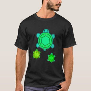 T-shirt Art Cute Funny Turtle pour filles garçons