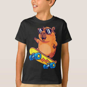 T-shirt Art d'amant d'animaux détendus Capybara mignon en
