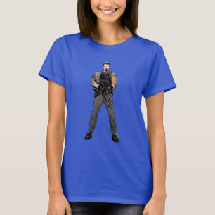 T-shirt Art de bande dessinée de drapeau du peloton Ric
