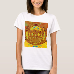 T-shirt Art de baseball jaune doré Imprimer