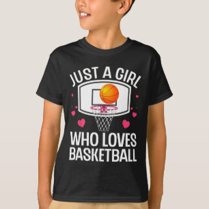 T-shirt Art De Basketball Amusant Pour Fille Femmes Colleg