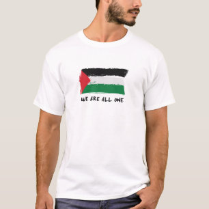 T-shirt Art de brosse de drapeau de la Palestine - nous