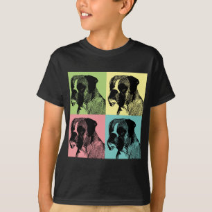 T-shirt Art de bruit de poinçonneuse de chien de boxeur
