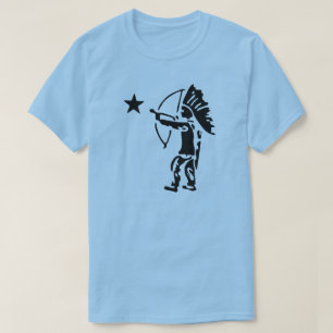 T-shirt Art de bruit indien de tir à l'arc d'étoile du
