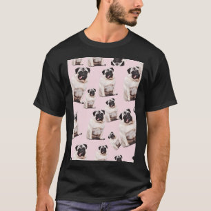 T-shirt Art de chien Pug chiots pug mignons drôles chiens 