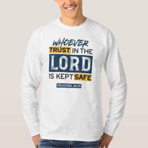 T-shirt Art de citation biblique - Proverbes 29:25 Confian
