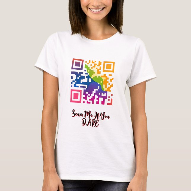 T-shirt Art de code QR dynamique (Devant)