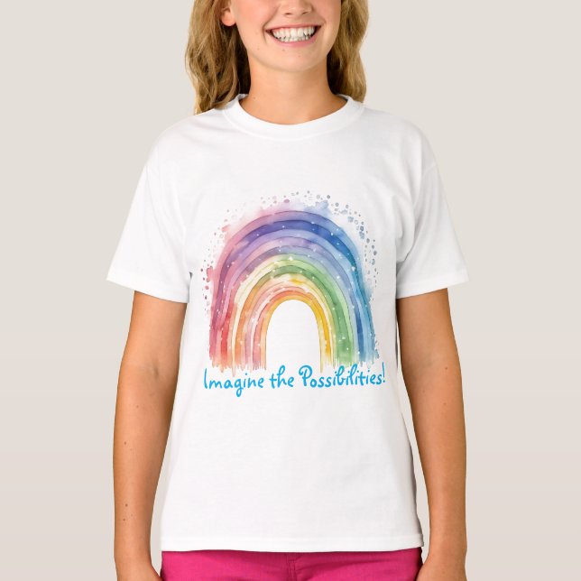 T-shirt Art de Debi, Chemise de l'enfant arc-en-ciel (Devant)